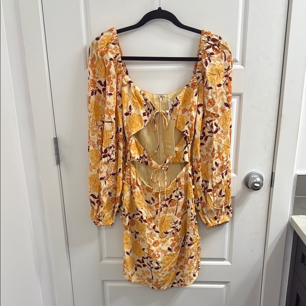 Sabo Dillan Cutout‎ Balloon Sleeve Floral Dress Size 2 New NWT